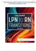Test Bank For LPN to RN Transitions 6th Edition &vert; Lora Claywell &vert; ISBN 9780443105241 &vert; Chapters 1-18