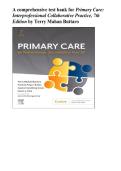 Primary Care Interprofessional Collaborative Practice 7th Edition Test Bank &vert; Buttaro