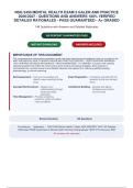 NSG 3450 MENTAL HEALTH EXAM 3 GALEN AND PRACTICE&NewLine;2026&sol;2027 - QUESTIONS AND ANSWERS 100&percnt; VERIFIED&NewLine;DETAILED RATIONALES - PASS GUARANTEED - A&plus; GRADED