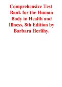 The Human Body in Health and Illness 8th Edition Test Bank &vert; Barbara Herlihy