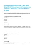 Arizona College A&P Midterm Exam &vert; Latest Update 2026&sol;2027 &vert; 200 Practice Questions & Detailed Answers &vert; Anatomy & Physiology Q&A with Expert Solutions &vert; A&plus; Graded
