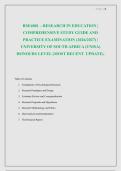RSE4801 &ndash; RESEARCH IN EDUCATION &vert; &NewLine;COMPREHENSIVE STUDY GUIDE AND &NewLine;PRACTICE EXAMINATION &lpar;2026&sol;2027&rpar; &vert; &NewLine;UNIVERSITY OF SOUTH AFRICA &lpar;UNISA&rpar; &NewLine;HONOURS LEVEL &lpar;MOST RECENT  UPDATE&rpar;&period;