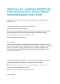 NSG 526 Exam One &vert; Latest Update 2026&sol;2027 &vert; 200 Practice Questions & Detailed Answers &vert; Advanced Psychiatric Nursing Exam Prep &vert; A&plus; Graded