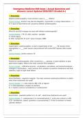 Emergency Medicine EOR Exam &cap;&boxUl;&pound; Actual Questions and Answers Latest Updated 2026&Gamma;&ecirc;&ograve;2027