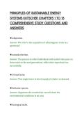 PRINCIPLES OF SUSTAINABLE ENERGY&NewLine;SYSTEMS KUTSCHER CHAPTERS 1 TO 15&NewLine;COMPREHENSIVE STUDY QUESTIONS AND&NewLine;ANSWERS&NewLine;