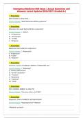 Emergency Medicine EOR Exam &cap;&boxUl;&pound; Actual Questions and Answers Latest Updated 2026&Gamma;&ecirc;&ograve;2027