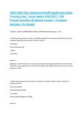 WGU D343 Task 1 Behavioral Health Quality and Safety Training Script &vert; Latest Update 2026&sol;2027 &vert; 200 Practice Questions & Detailed Answers &vert; Complete Solutions &vert; A&plus; Graded