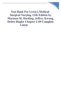 Test Bank For Lewis's Medical-Surgical Nursing 12th Edition &vert; Mariann M&period; Harding&comma; Jeffrey Kwong&comma; Debra Hagler & Courtney Reinisch &vert; ISBN 9780323789615 &vert; Chapters 1-69