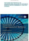 Test Bank&colon; For Essentials of Organizational Behavior Robbins Judge Isbn No1292406666 All Chapters Covered&period; &lpar;15th&period;&period;&period;