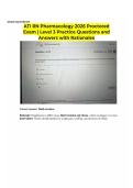 ATI RN Pharmacology 2026 Proctored Exam &vert; Level 3 Practice Questions and Answers with Rationales