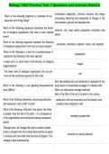 Biology 1406 Practice Test 1 Questions and Answers Rated A