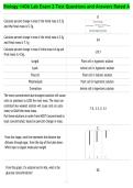 Biology 1406 Lab Exam 2 Test Questions and Answers Rated A