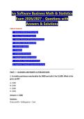 Ivy Software Business Math & Statistics &NewLine;Exam 2026&sol;2027 &ndash; Questions with &NewLine;Answers & Solutions