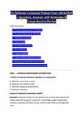 Ivy Software Corporate Finance Exam 2026&sol;2027 &ndash; Questions&comma; Answers with Rationales & &NewLine;Comprehensive Review