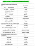 BIOL 2420 Exam 1 Test Questions and Answers Rated A