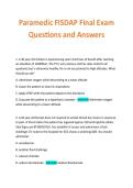 Paramedic FISDAP Final Exam Questions and Answers