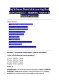 Ivy Software Financial Accounting Final &NewLine;Exam 2026&sol;2027 &ndash; Questions&comma; Answers & &NewLine;Detailed Solutions