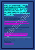 NUR 257 CHRONIC EXAM 4 PRACTICE QUESTIONS & ANSWERS &vert; GALEN COLLEGE OF NURSING &vert;  QUESTIONS WITH DETAILED RATIONALES &vert; FALL 2025&sol;2026 &vert;GRADED A&plus; &vert; GUARANTEED PASS &vert; LATEST&excl;&excl;
