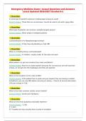Emergency Medicine Exam &vert; Actual Questions and Answers&NewLine;Latest Updated 2026&sol;2027 &lpar;Graded A&plus;&rpar;