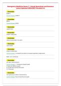 Emergency Medicine Exam &vert; Actual Questions and Answers&NewLine;Latest Updated 2026&sol;2027 &lpar;Graded A&plus;&rpar;