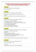 Emergency Medicine Exam 4 &vert; Actual Questions and Answers&NewLine;Latest Updated 2026&sol;2027 &lpar;Graded A&plus;&rpar;