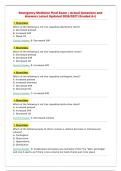 Emergency Medicine Exam Study Guide &vert; Actual Questions and&NewLine;Answers Latest Updated 2026&sol;2027 &lpar;Graded A&plus;