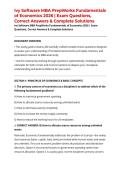 Ivy Software MBA PrepWorks Fundamentals of Economics 2026 &vert; Exam Questions&comma; Correct Answers & Complete Solutions
