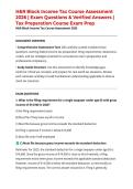 H&R Block Income Tax Course Assessment 2026 &vert; Exam Questions & Verified Answers &vert; Tax Preparation Course Exam Prep