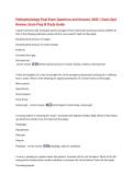 Pathophysiology Final Exam Questions & Answers 2026 &ndash; Davis Quiz Review&comma; Exam Prep&comma; Practice Questions & Study Guide