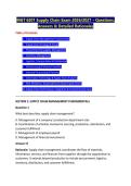 MGT 6201 Supply Chain Exam 2026&sol;2027 &ndash; Questions&comma; &NewLine;Answers & Detailed Rationales