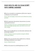 D545 WGU PA AND OA EXAM SCRIPT&NewLine;WITH VERIFIED ANSWERS&NewLine;
