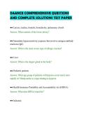 DAANCE COMPREHENSIVE QUESTIONS&NewLine;AND COMPLETE SOLUTIONS TEST PAPER&NewLine;