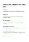 DAANCE EXAMS COMPLETE COURSE REVIEW&NewLine;GUIDE