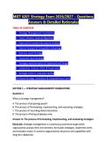 MGT 6201 Strategy Exam 2026&sol;2027 &ndash; Questions&comma; &NewLine;Answers & Detailed Rationales