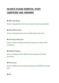 DAANCE EXAMS ESSENTIAL STUDY&NewLine;QUESTIONS AND ANSWERS