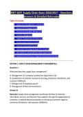 MGT 6201 Supply Chain Exam 2026&sol;2027 &ndash; Questions&comma; &NewLine;Answers & Detailed Rationales