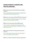 DAANCE EXAMS KEY CONCEPTS AND&NewLine;PRACTICE QUESTIONS