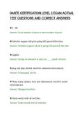 DANTE CERTIFICATION LEVEL 2 EXAM ACTUAL&NewLine;TEST QUESTIONS AND CORRECT ANSWERS&NewLine;