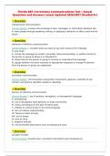 Florida BRT Corrections Communications Test &vert; Actual&NewLine;Questions and Answers Latest Updated 2026&sol;2027 &lpar;Graded A&plus;&rpar;