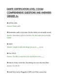 DANTE CERTIFICATION LEVEL 2 EXAM&NewLine;COMPREHENSIVE QUESTIONS AND ANSWERS&NewLine;GRADED A&plus;