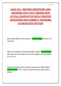 IAAO 101 - REVIEW QUESTIONS AND ANSWERS 2026-2027&vert; BRAND NEW &NewLine;ACTUAL EXAM WITH 100&percnt; Verifies questions  AND CORRECT ANSWERS&vert; GUARANTEED SUCCESS