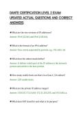 DANTE CERTIFICATION LEVEL 2 EXAM&NewLine;UPDATED ACTUAL QUESTIONS AND CORRECT&NewLine;ANSWERS&NewLine;