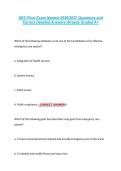 OEC Final Exam Newest 2026&sol;2027 Questions and &NewLine;Correct Detailed Answers Already Graded A&plus; 