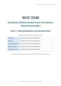 WGU D348 UMM2 Task 1 and Task 2 Bundle &ndash; PMHNP Clinical Internship I &vert; Clinical Readiness&comma; 215-Hour Rotation Plan & Midterm OSCE &vert; 2026&sol;2027 Updated