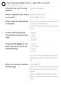 Health Assessment Exam 1 &ndash; Chapters 1&comma; 3&comma; 4&comma; 8&comma; 9&comma; 10&comma; 12&comma; 18&comma; 27 & 29 &vert; Study Guide & Practice Questions