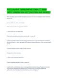 PEAT 3 Physical Therapy Practice COMPLETE EXAM LATEST VERSION 2026-2027 QUESTIONS AND ANSWERS &period;pdf&NewLine;&NewLine;