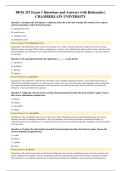 BIOS 251 Exam 1 Questions and Answers with Rationales &vert; CHAMBERLAIN UNIVERSITY