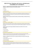 BIOS 251 Exam 3 Questions and Answers with Rationales &vert; CHAMBERLAIN UNIVERSITY