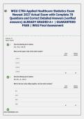 WGU C784 Applied Healthcare Statistics Exam &NewLine;Newest 2027 Actual Exam with Complete 70 &NewLine;Questions and Correct Detailed Answers &lpar;verified &NewLine;answers&rpar; ALREADY GRADED A&plus; &vert; GUARANTEED &NewLine;PASS &vert; WGU Final Assessment
