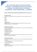 QAL LAWS AND REGULATIONS TEST BANK 2026&sol;2027 &vert; CALIFORNIA QUALIFIED APPLICANT LICENSE &vert; 250 VERIFIED Q&A &vert; DETAILED RATIONALES &vert; PASS GUARANTEED &ndash; A&plus; GRADED